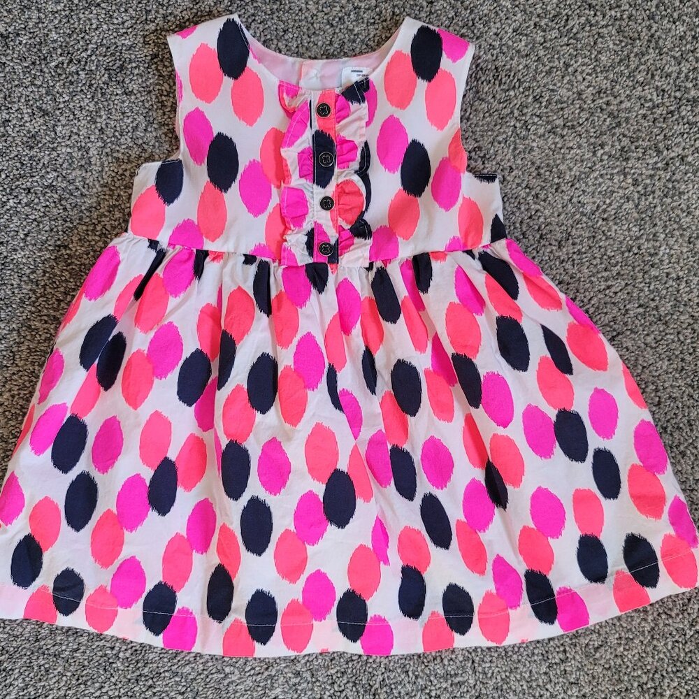 Carters Poke dot Dress 18 Months, Nice Condition